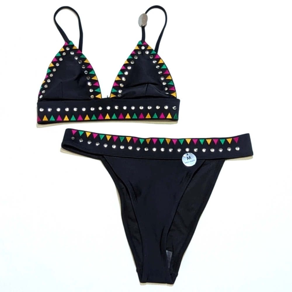 Forever 21 | Bikini | New! | Embroidery and Studs | Mardi Gras |